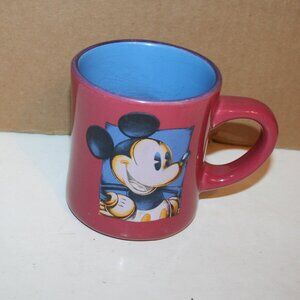 Mickey Mouse What's Up Pink Disney Pink/Blue Ceramic Coffee Mug 12 oz